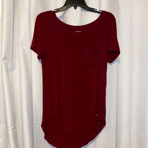 Hollister deep red soft tshirt. Medium